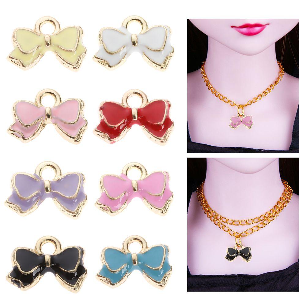 

Craft Sewing Buckle Necklace Buttons DIY Doll Clothes Mini Metal Button Butterfly Buckles Яскраво-рожевий