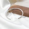 Mon Choix Silver Pipe Bangle Bracelet
