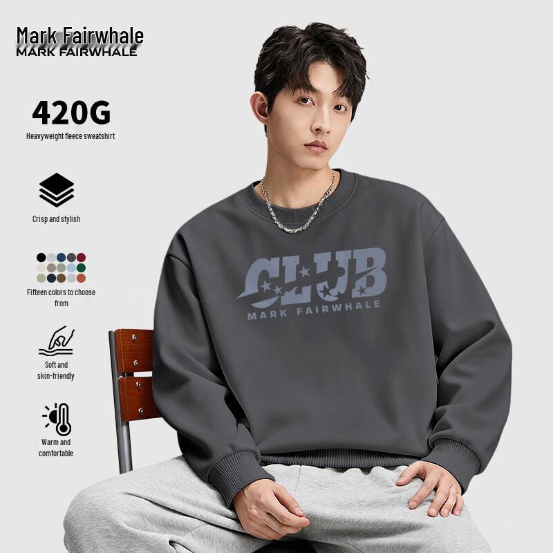 

Mark Fairwhale Men s American Style Fleece Lined Crewneck Sweatshirt 3XL