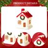 Mini Ceramic Light Up House Decoration Accessories Birthday Gift Xmas Ornament for Indoor Cabinet