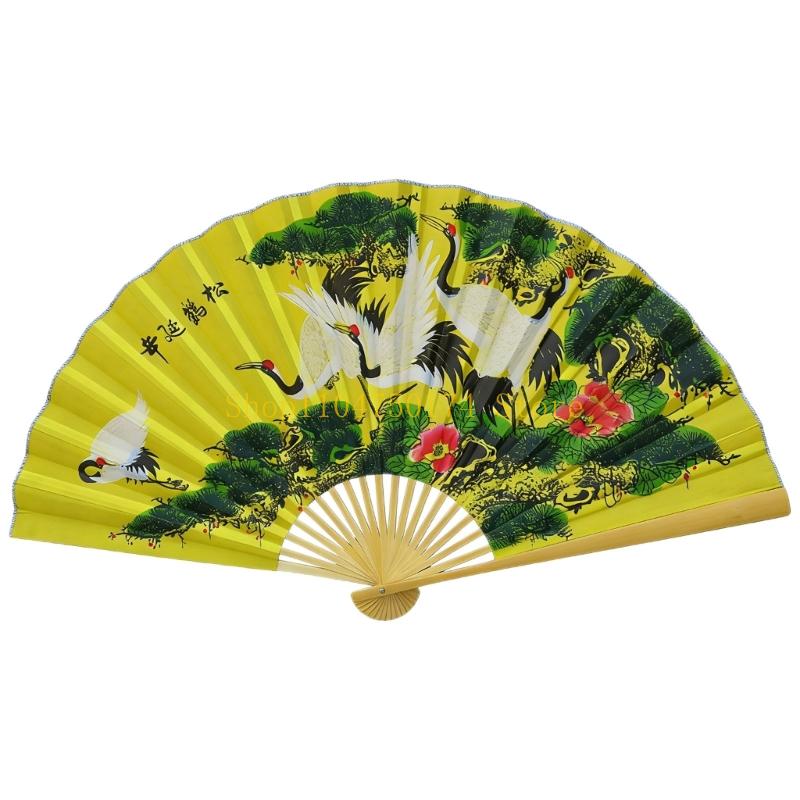 Velký dekorační závěsný vějíř Tradiční skládací bambusový vějíř pro nástěnnou dekoraci nejlepší prodej