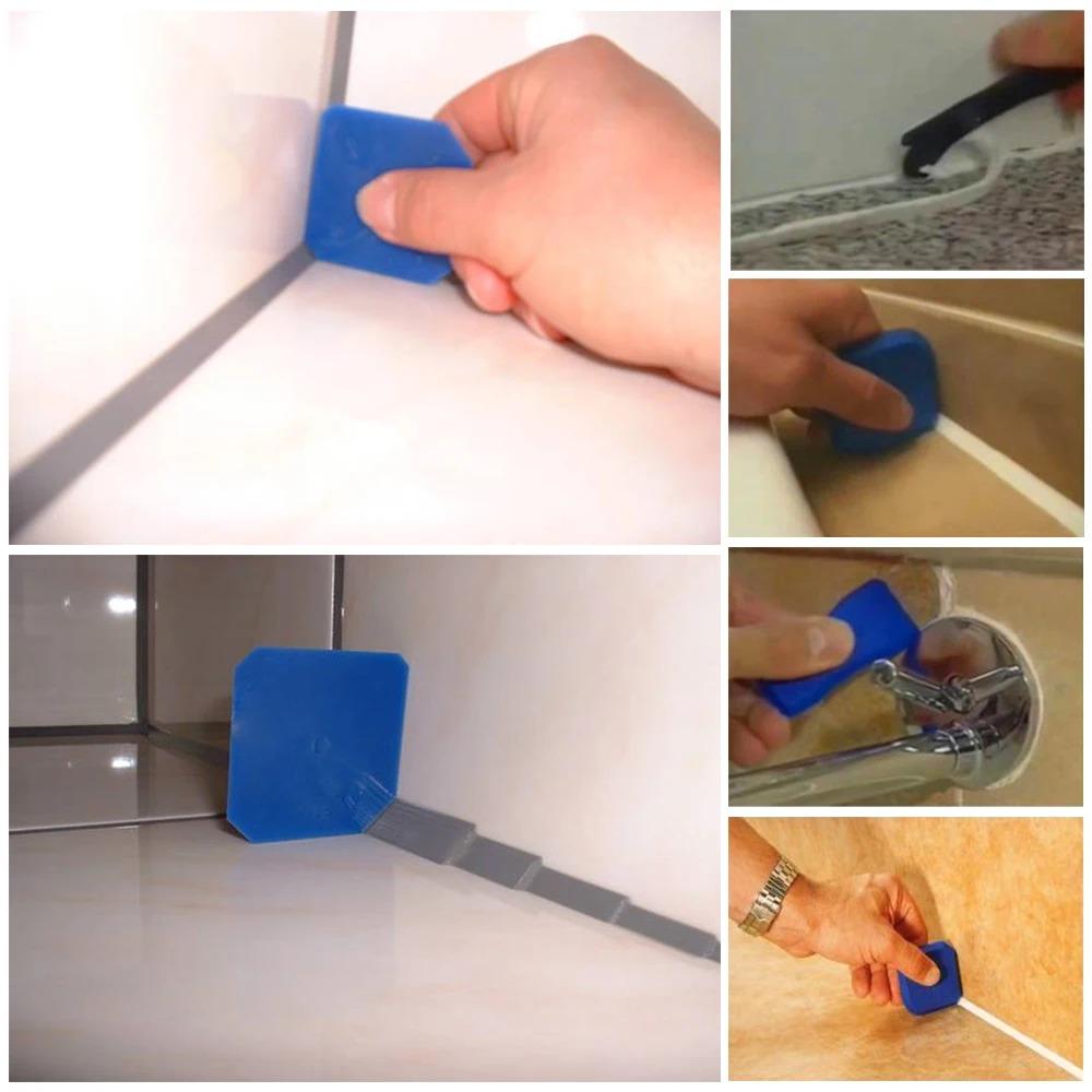9pcs Caulking Tool Kit Joint Sealant Finishing Tool Portable Grout Scraper Multipurpose Caulk Remover for Window Tile Sink