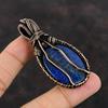 Lapis Lazuli Pendant Copper Wire Wrapped Pendant Lapis Lazuli Copper Jewelry Unique Pendant Handmade Jewelry Gift For Mom Gemstone Pendant