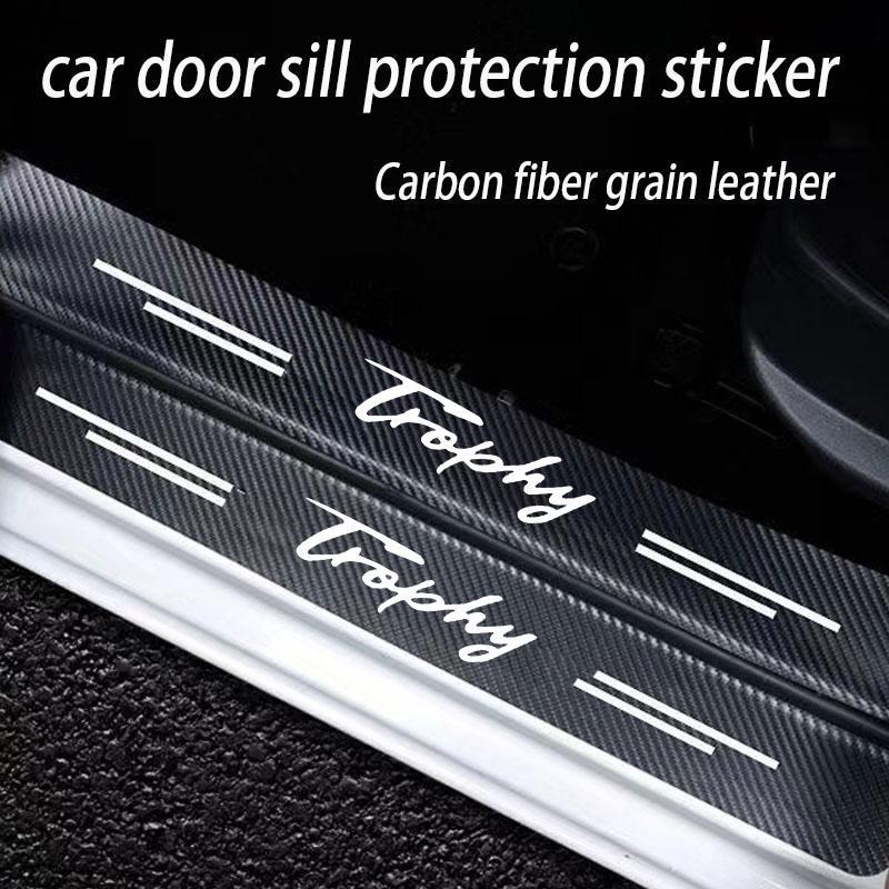 AWR1 Car Door Sill Plate Protector Stickers for MG Trophy Motors MG ZS GS MG5 6 7 Gundam 350 Parts TF GT Hector HS Car Accessories