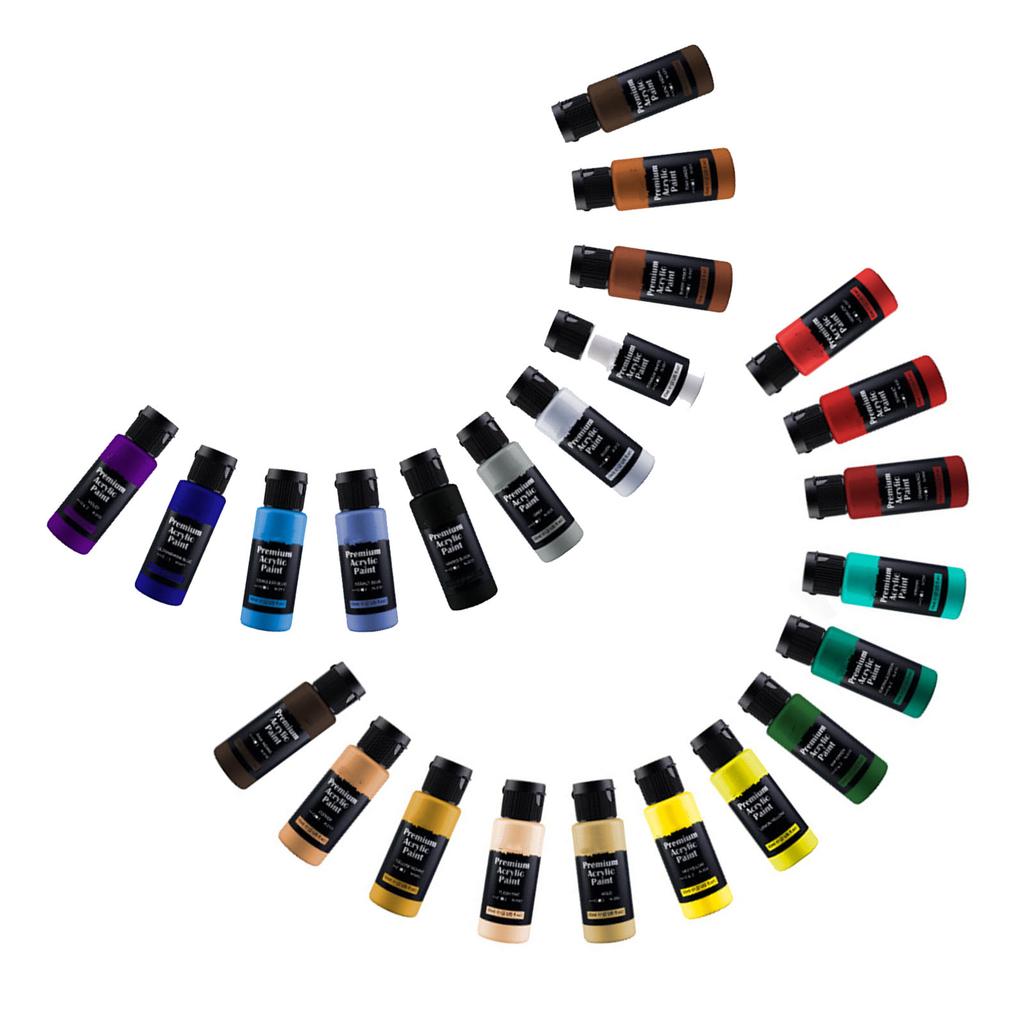 Professional Watercolor Paint Set Liquid Watercolor Paint Tube 24 Color 60ml Liquid Watercolor Tubes with 3pcs