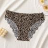 Women Seamless Thin Low Waist Leopard Print Ladies Briefs Underwear Set