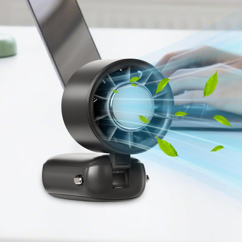 Portable Handheld Fan Personal Air Cooler LED Display Lightweight Foldable Cooling Device With Adjustable Speeds For Hot Weather