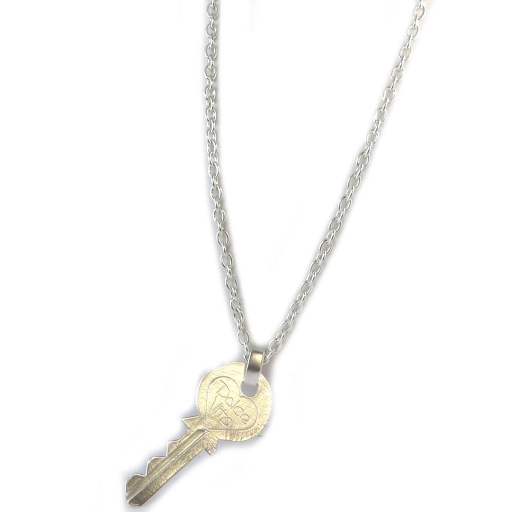 Dolce Vita [N8389] - Silver 'Clé Dolce Vita' Designer Long Necklace