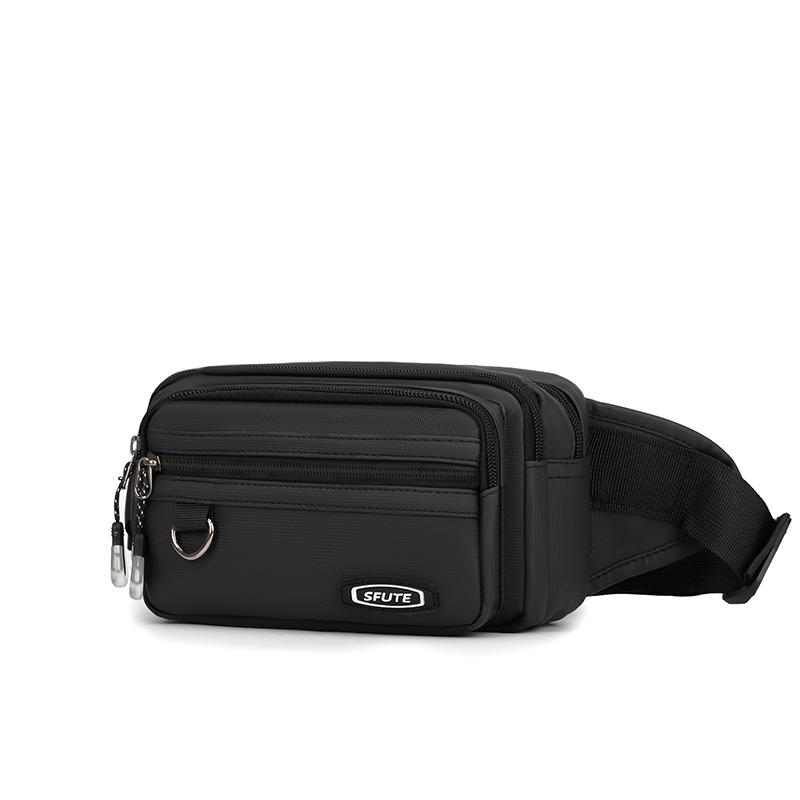 Men's Shoulder Crossbody Bag Multi-Layer Cash Register Waist Bag