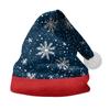 2024 Christmas Double-Sided Plush Hat with Holiday Print for Adults and Children