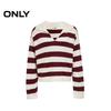 Only Women's V-Neck Striped Drop Shoulder Knit Sweater
