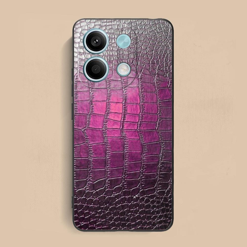 Luxury Snake Skin Texture Phone Case for Xiaomi Redmi Note 14 13 12 11 S Pro Plus 4G 5G Colorful Printing Cover Cover Cellphones