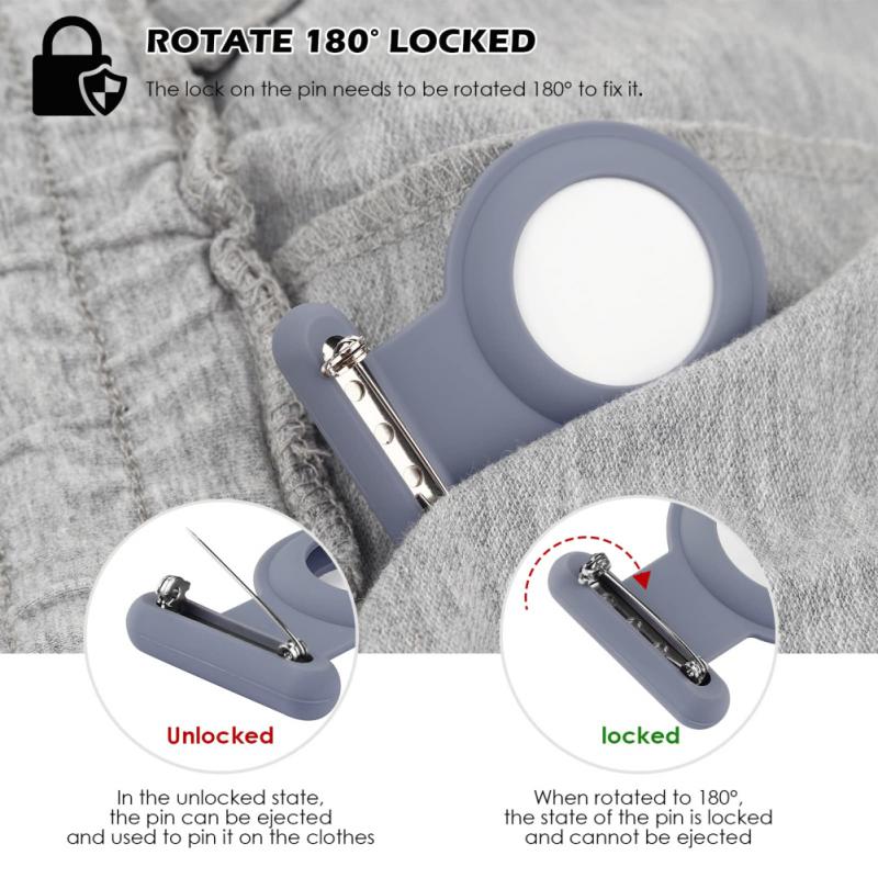 For Apple Airtags Case Silicone Clothes Pin Protective For Airtag Tracker Locator Device Anti-lost For Airtag Air Tag Case Sleeve