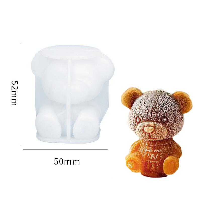 3D Bär Eisform Silikon Eismaschine DIY Seifenform Eiscreme-Werkzeug für Whisky Wein Cocktail Kaffee Saft Kuchen Dekoration