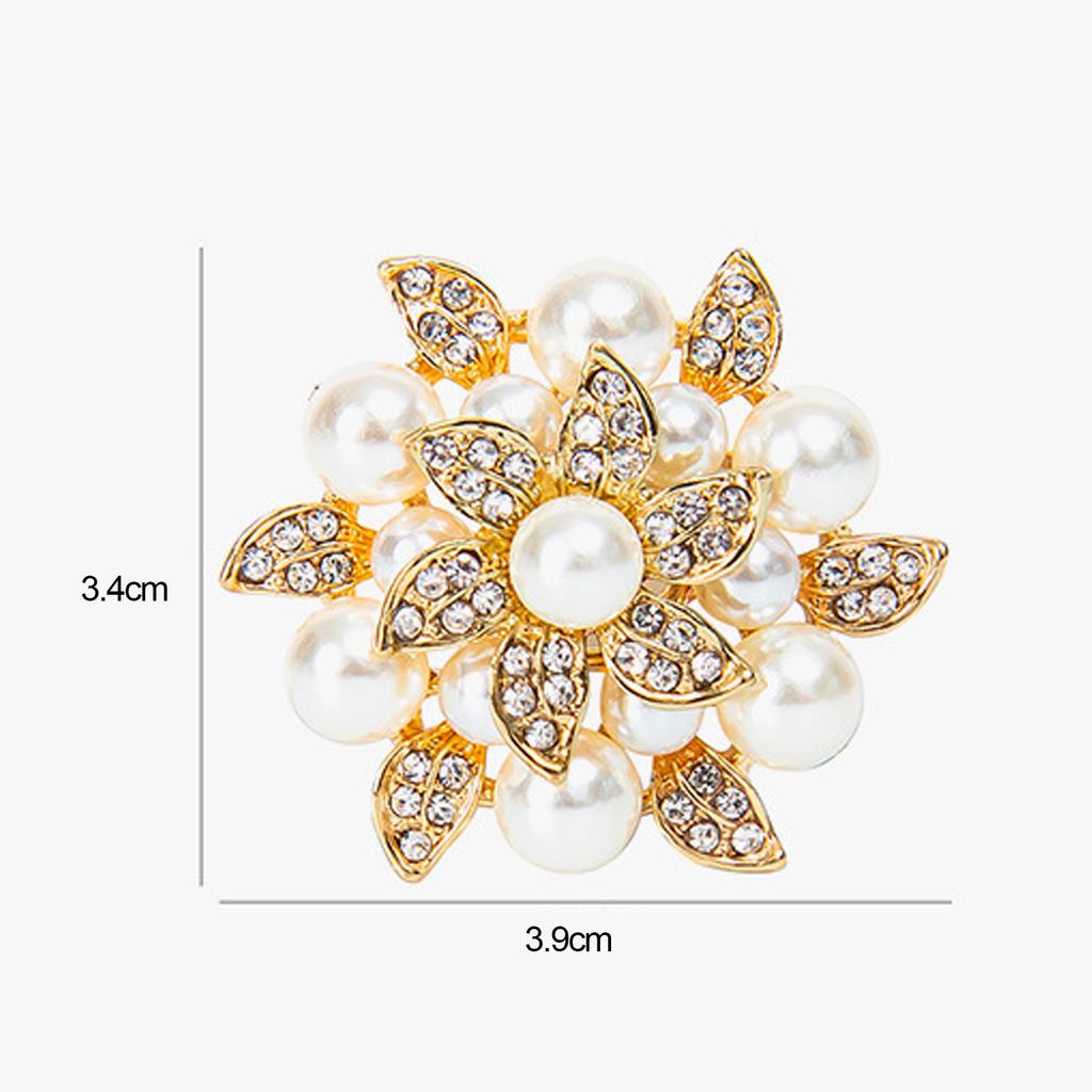 Brooch Flower Pearl Alloy Fashion for Exquisite Present Cloth Decorations