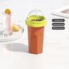 Silicone Slushie Cup with Lids Straws Portable Freezing Smoothie Cup BPA-free Cold Drink Cup for Juices Ice Cream Kids