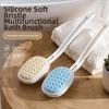 Long Handle Body Cleansing Brush Silicone Material Back Scrubber New Bath Brush  For Bathroom