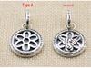Trendy Sterling Silver S925 Vintage Round Cherry Blossom Pendant Necklace for Men and Women