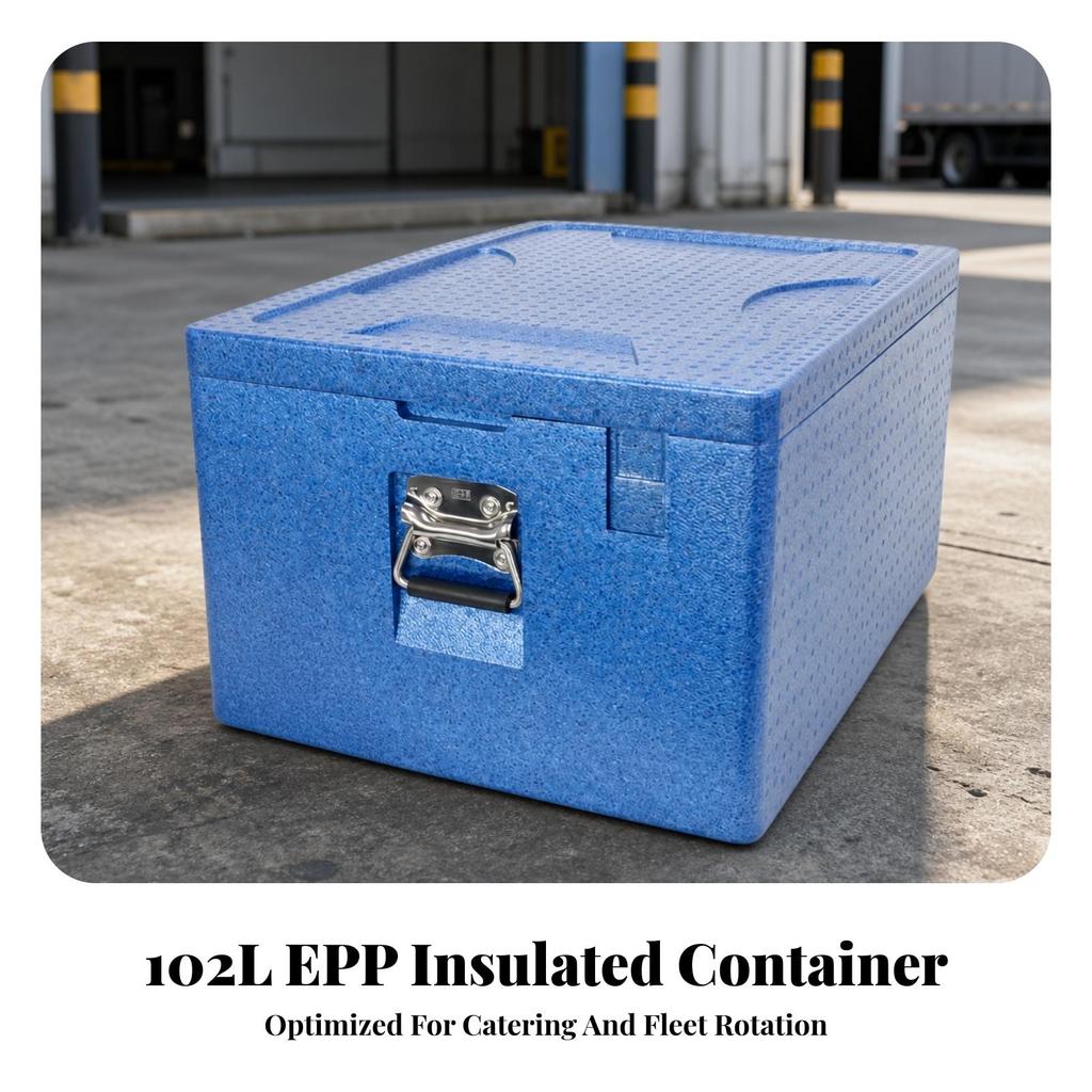 Insulated Food Box Carrier Sturdy Transport with Lid for Picnics