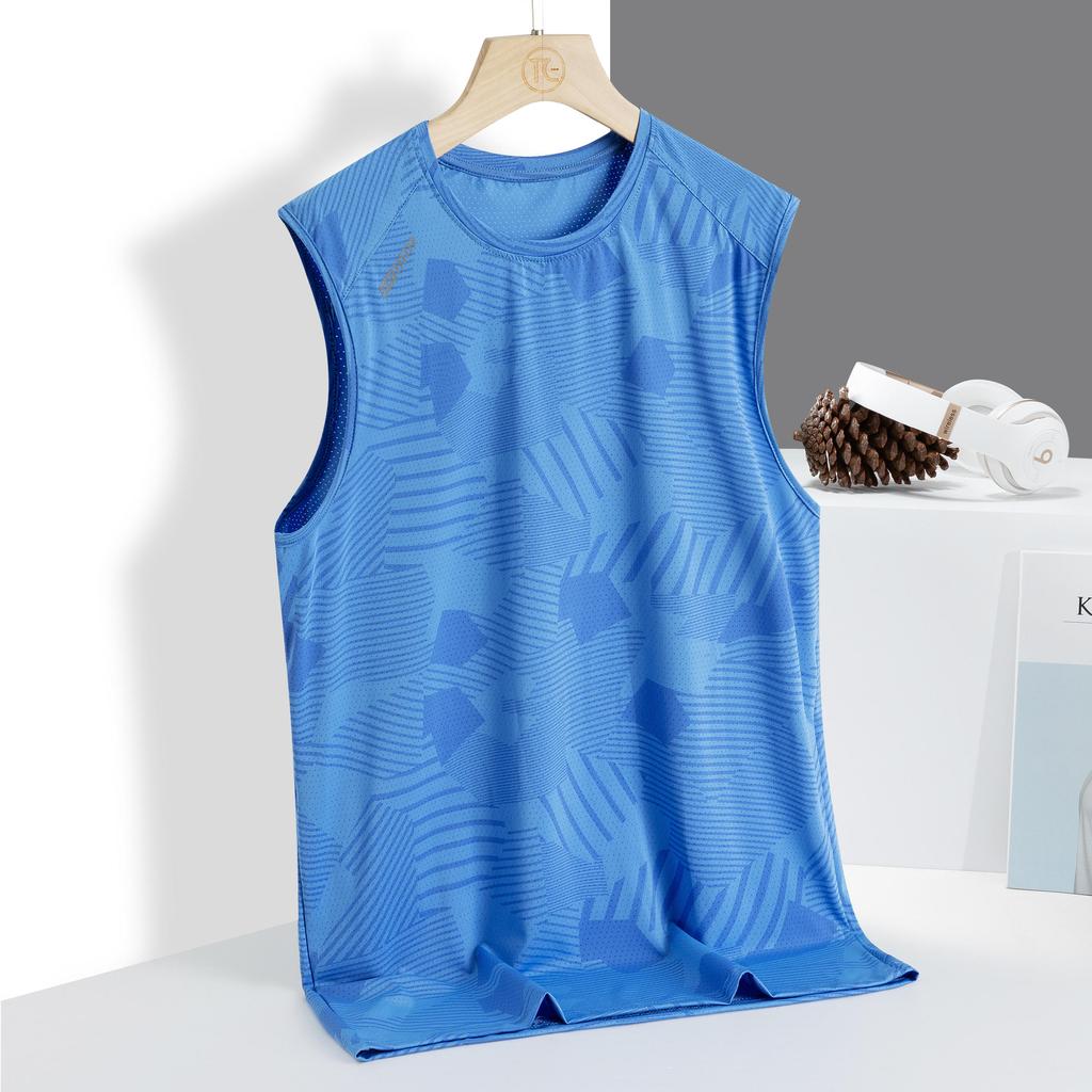Men's Sleeveless Camisole Short Sleeved T-shirt Plus Size Quick Drying Thin Sports Top