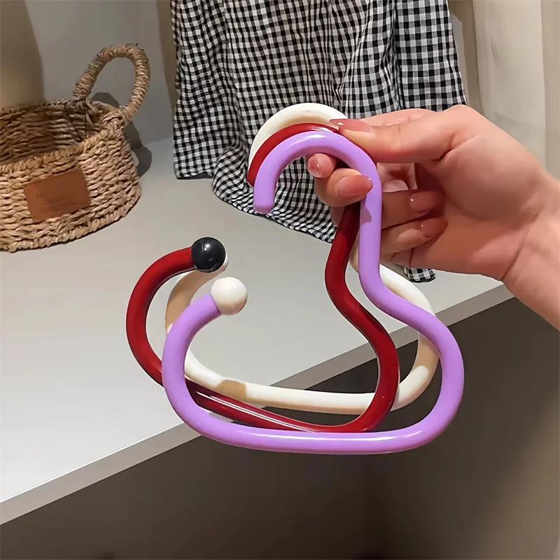 3pcs Versatile Round Storage Hook for Hats Ties Scarves Bags Dopamine Plastic Multi-Purpose Storage Rack  for Hats Scarves Belts