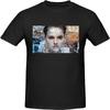 Natalie Music Portman Herren T-Shirts Kurzarm Baumwolle Lässig Basic T-Shirts Schwarz(18)