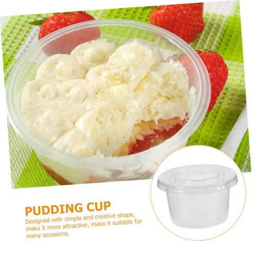 HAWILLOSCH Disposable Soup Bowls with Lids, 50-Piece 200ml Portable Porridge Cups for Salad Dressing, Dessert, and Ice Cream, Convenient for Storage a