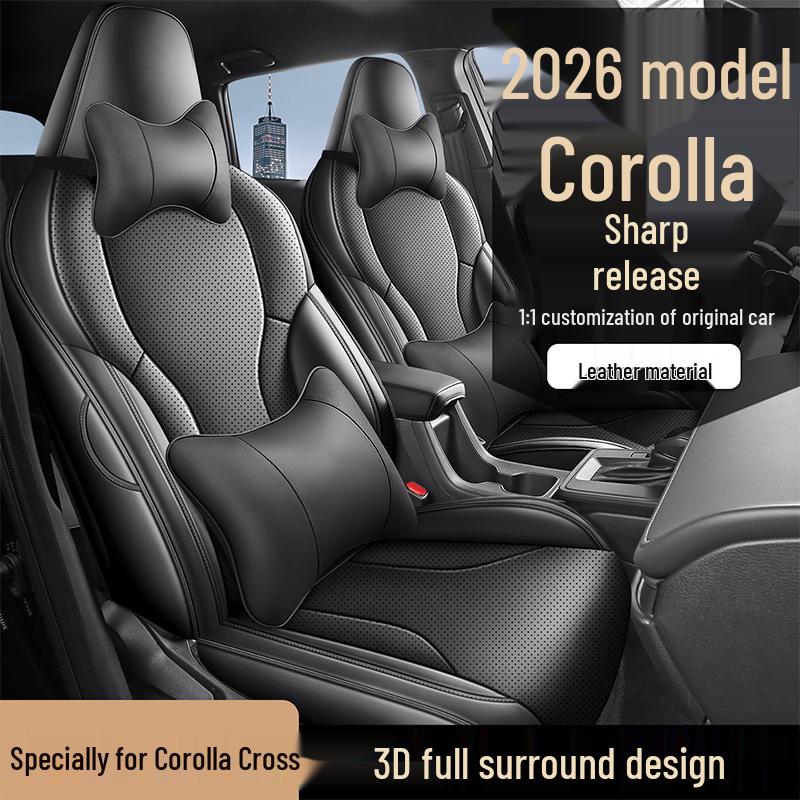 2026 Toyota Corolla Cross All-Season Leather Seat Covers - Full Coverage Interior Cushions
