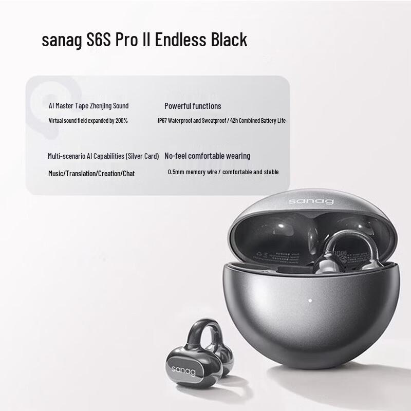 

SANAG S6S Pro 2 Open-Ear Clip Bluetooth Earbuds