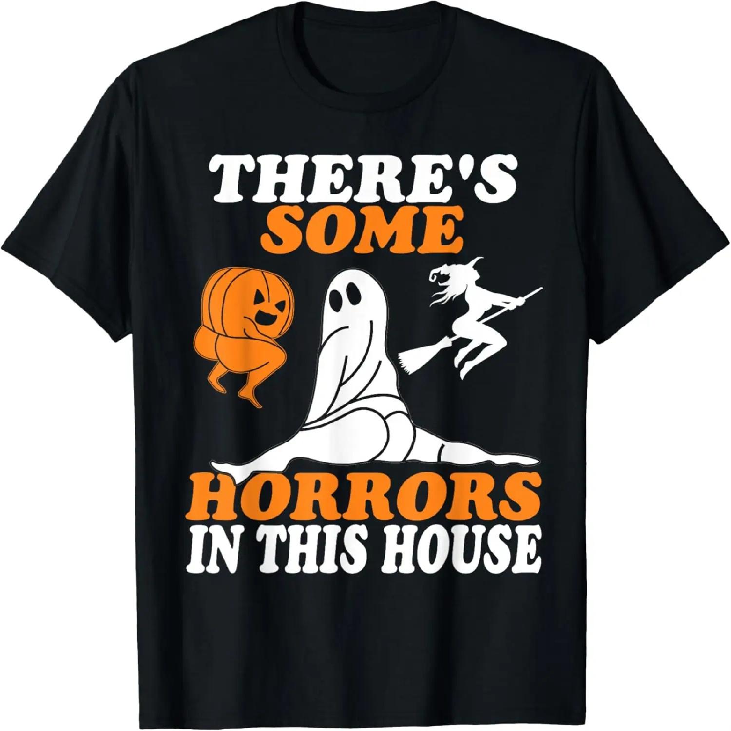There s Some Horrors In This House Halloween T-Shirt S