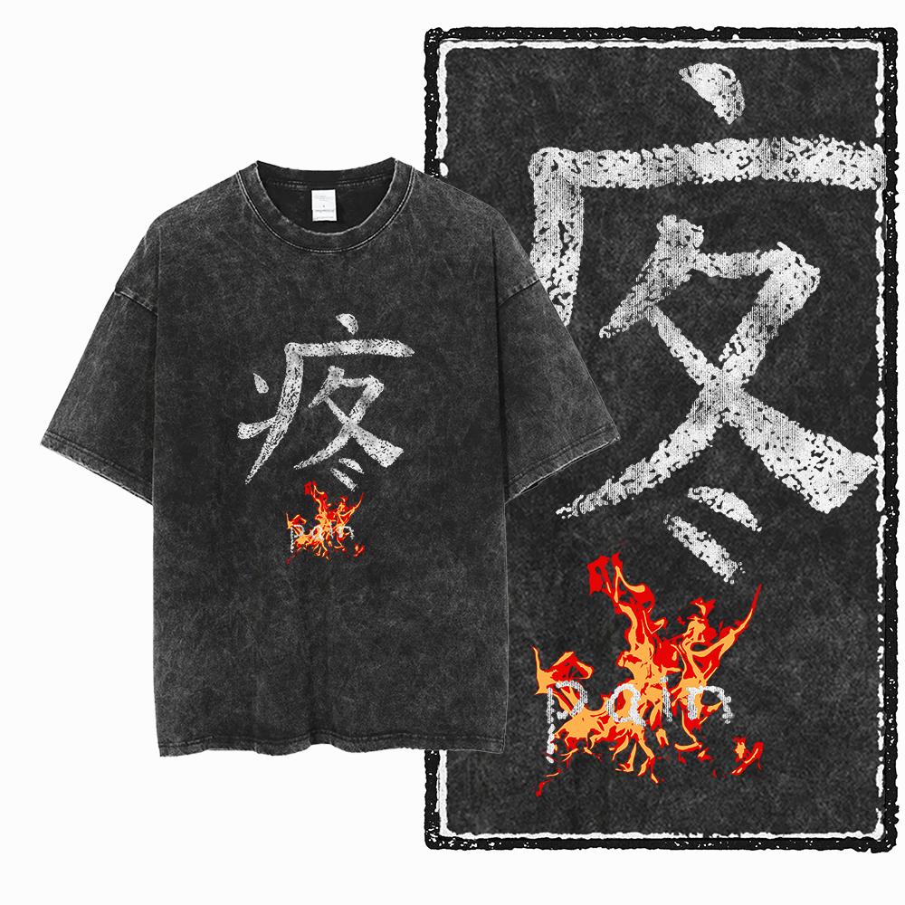 YG BODY BUILDING  Printed Cotton Acid Washed Graphic Unisex T Shirt Cool CROSSFIT Streetwear Men Tshirts Big Size Tee for men