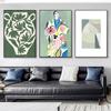 1pc Green Botanical Vase La Mela Van Gogh Abstract Line Poster Paper Print Home Bedroom Entrance Art Painting Decoration