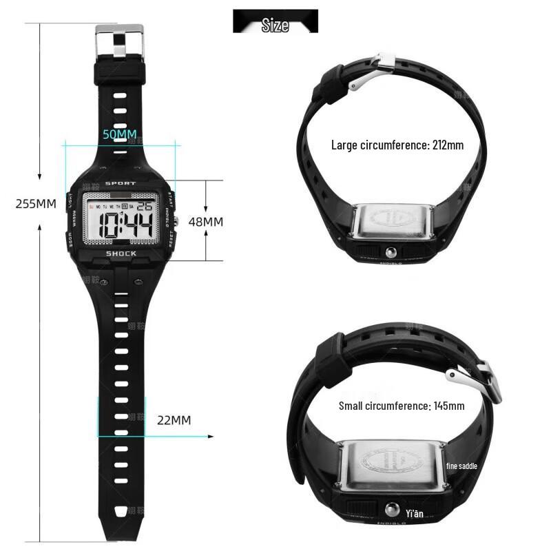 Yi'an TPW 50M Waterproof Luminous Digital Sport Watch