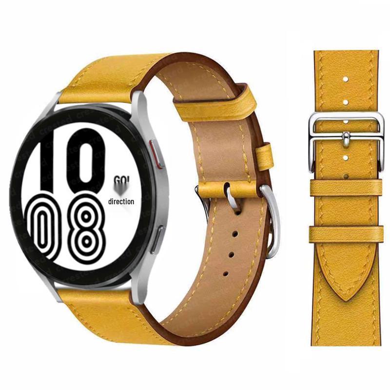 Hermes Leather Strap for 20/22mm Huawei GT, Samsung Galaxy, Garmin Venu