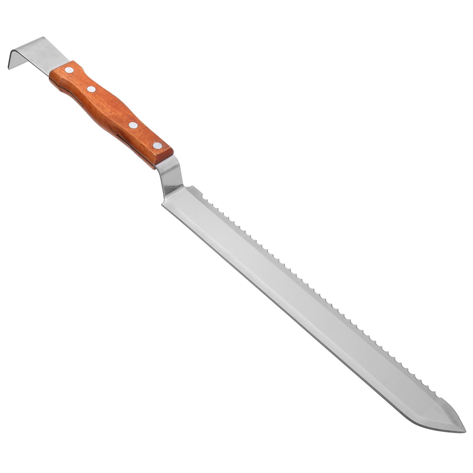 Konnwei Multifunctional Stainless Steel Honey Cutter Knife Scraper Beekeeping Tool With Wood Handle