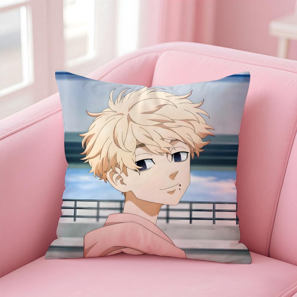 

anime Tokyo Revengers Cushion Cover Comfortable Reversible Pillow Cover Ideal for Car Sofa Bedroom & Beyond 12x12Inch