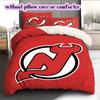 Ice Hockey Logo Pattern Bedding Quilt Set Quilt Cover Pillowcase Home Decoration Birthday Gift (1*duvet Cover+ 2*pillowcase, Without Core)