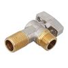 Brass 1/4 Turn Stop Valves for Kitchen Supplies 1/2Inch Inlet Outlet With 3/8Inch Adapter for Hot and Cold Water