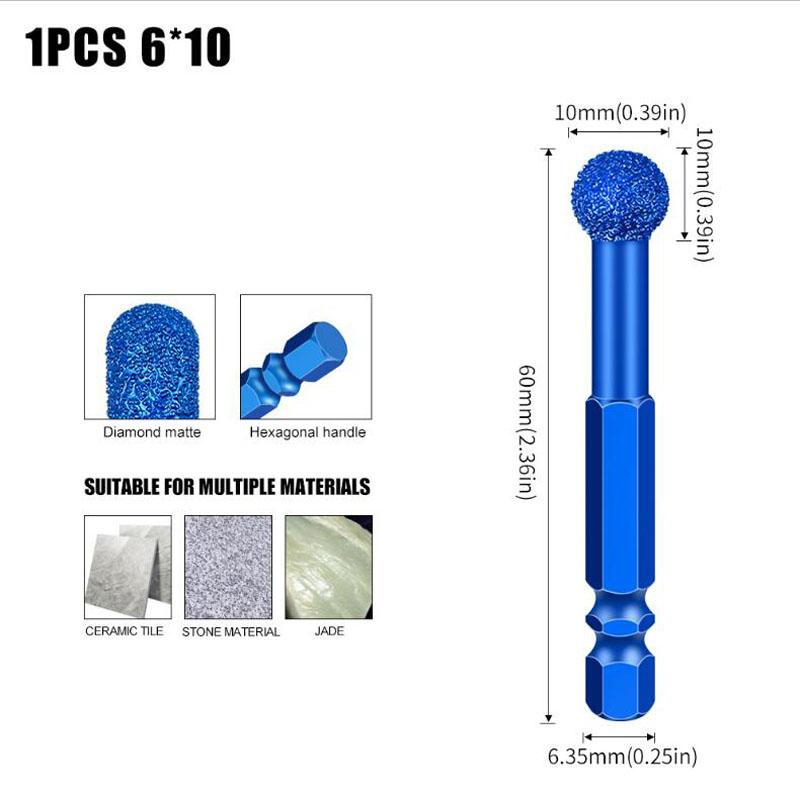 Bohren und Schleifen Sechskantschaft Diamantbohrer Lochsäge für Trocken Keramikfliesen, Marmor, Granit und Porzellan