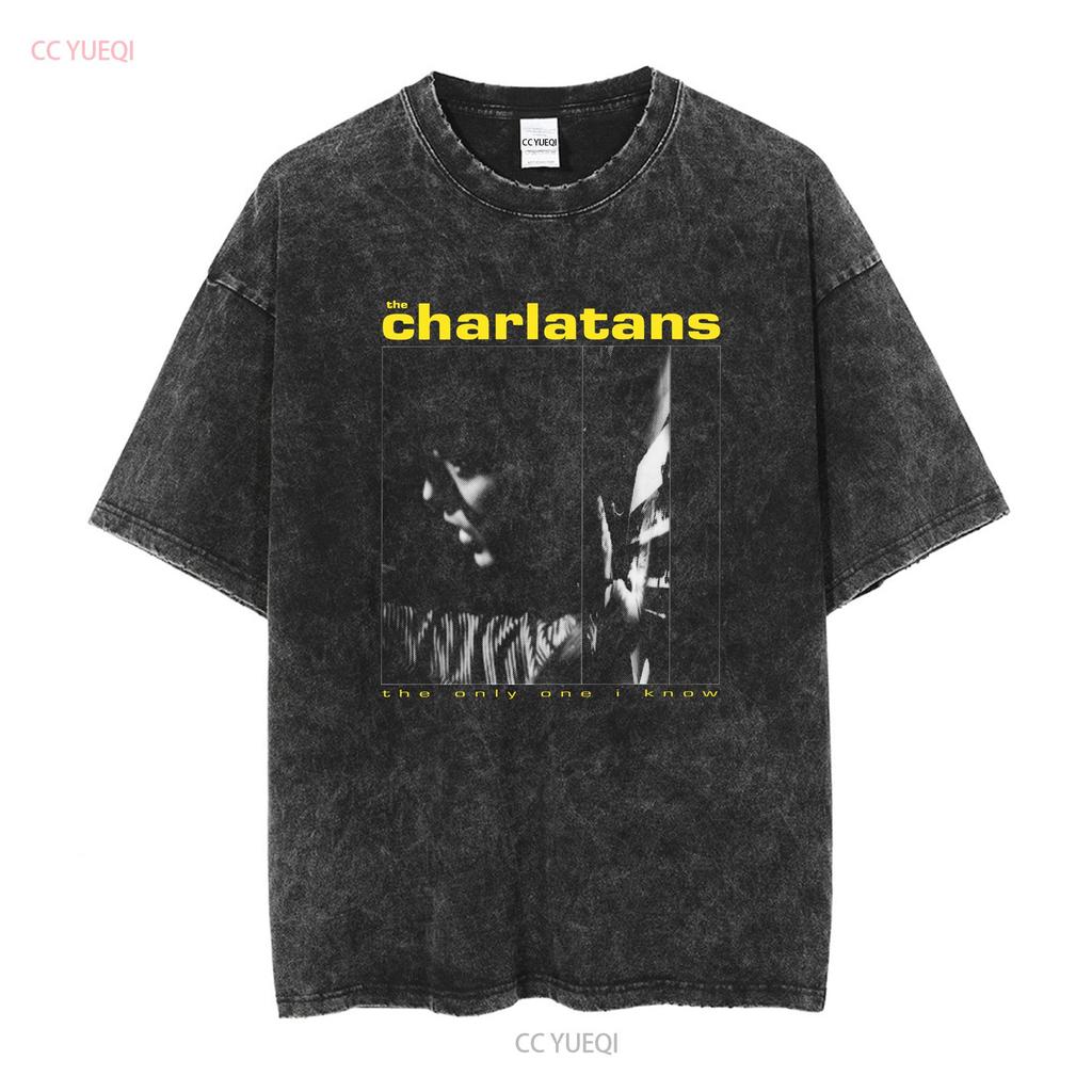 VINTAGE 1990 THE CHARLATANS INDIE ROCK TOUR CONCERT T SHIRT MADCHESTER BRITPOP Vintage Washed Homme Stretched Fashion