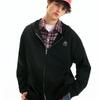 Fingercroxx Men's Vintage Loose-Fit Zip-Up Hoodie
