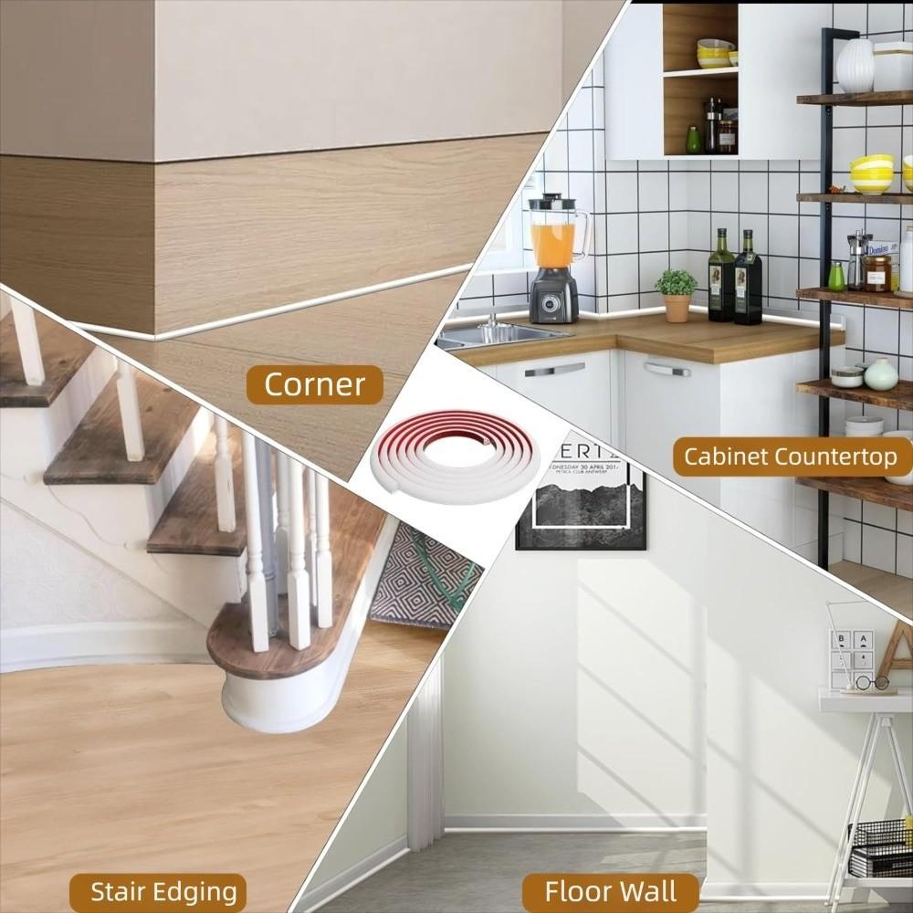 Protecție Colț Perete Baghetă Sfert de Cerc TPE Bandă Blocare Apă Decor Îmbinare Margine Dulap