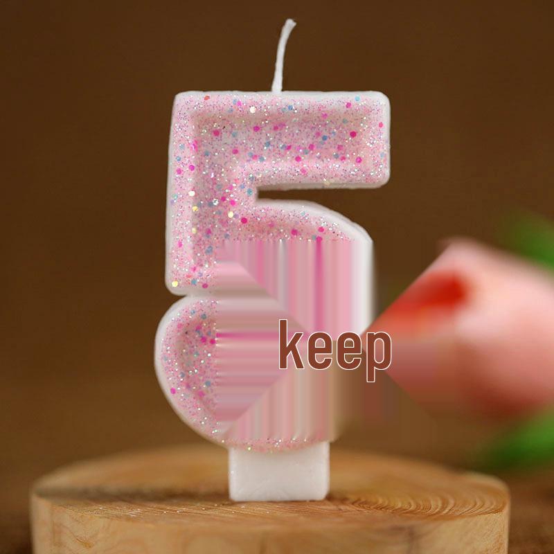 Creative Digital Pink Bow Birthday Candle for Girls