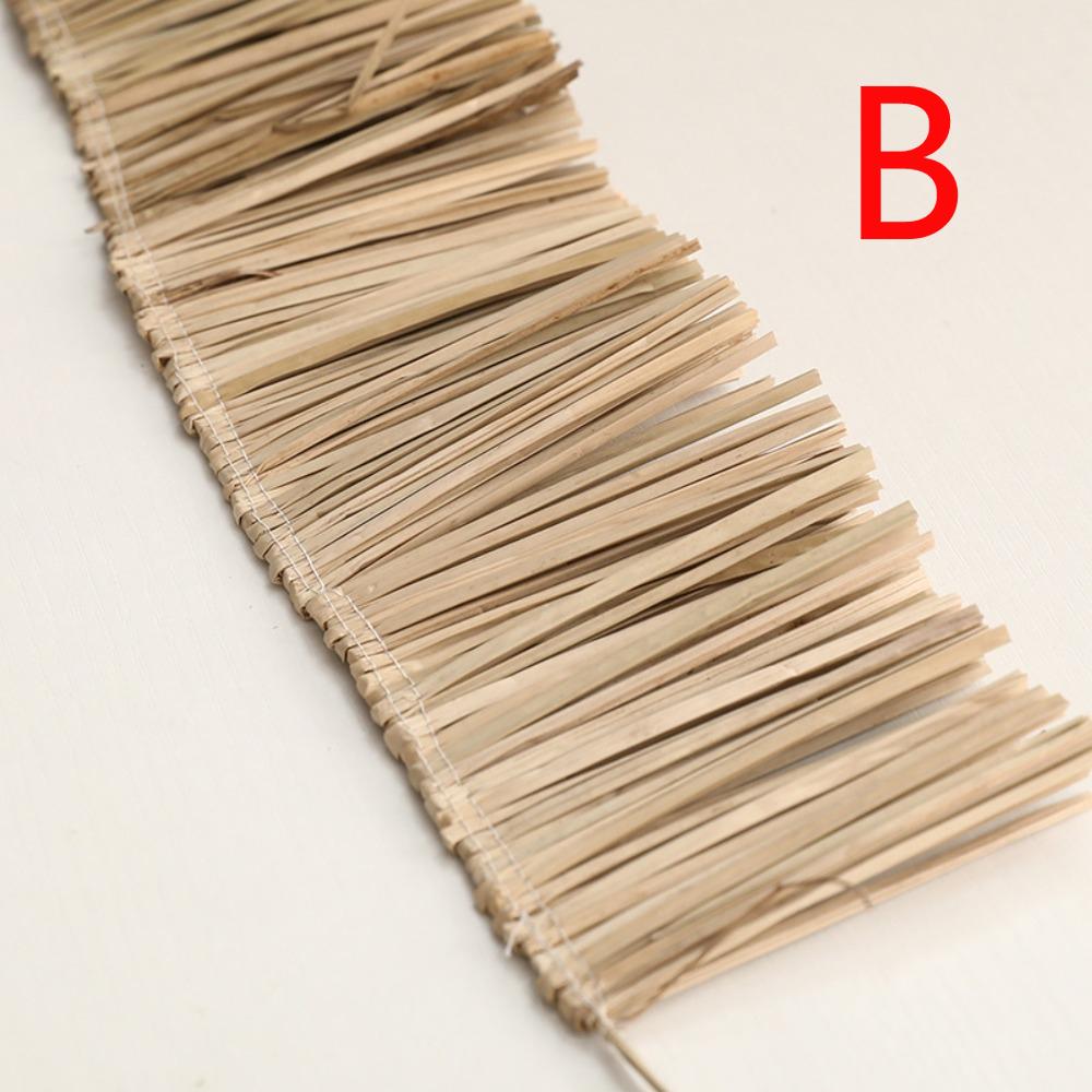 

Орнамент для дому, джутова бахрома, обробка лафітовою травою, гірлянда, фон, настінна прикраса, солом яні китиці Width-15cm-B