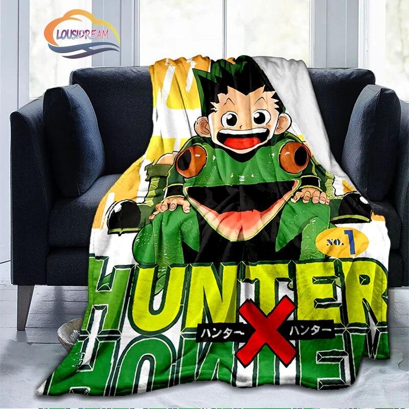Trendy Japanese Anime Hunter x  Flannel Blanket3D Printed Coverlet Travel Camping for Adults and children Cashmere blanket