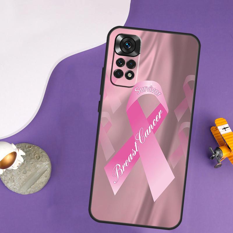 

Girl Breast Cancer Pink Ribbon Case For Xiaomi Redmi Note 13 Pro 14 12 9 10 11 Pro 10S 11S 12S Redmi 14C 13C 10C 12C Cover Redmi Note 11S