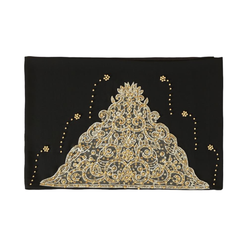 Beaded Islamic Headscarf Chiffon Head Wrap Fashion Shawl Hijab Shawl African Woman чёрный