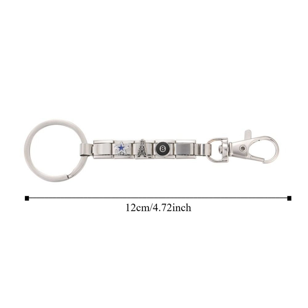 Italian Charm Love Italian Charm Chain Stainless Steel Car Keychain Fun Modular Bracelet Gift