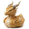 Mythical Creature Desk Accessory Dark Fantasy Dragon Collectible Duck, Gothic Resin Statue for Home Decor, Hand-Painted Ornament Figurine, Medieval