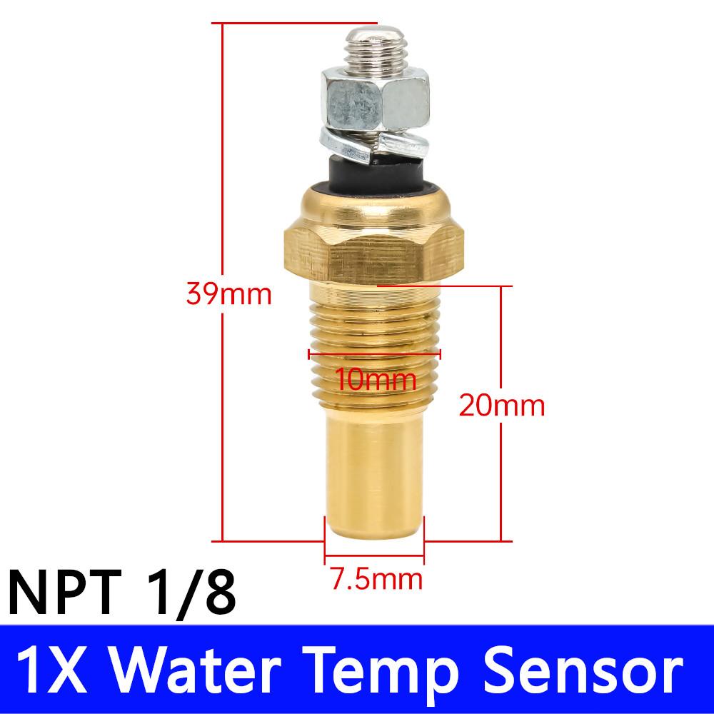 Custom 1/8 NPT Temperature Temp Sensor Water Oil Unit Sender RPM Tacho / Oil Pressure Sensor For 52mm/85mm Gauge Electric Sender NPT1-8 Water Temp